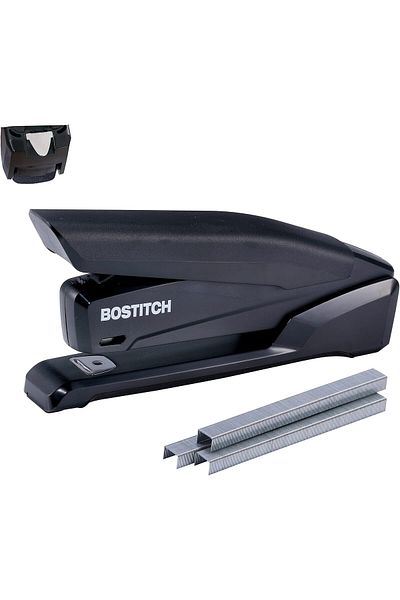 erorex Office Executive Stapler 3 In 1 Stapler One Finger No Effort Spring Powered Stapler Black Inp20 Blk