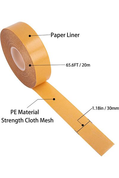 erorex Double Sided Fabric Tape Heavy Duty，Durable Duct Cloth Tape，Hand Tearable，Super Sticky For Carpets