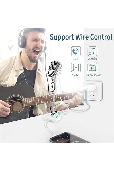 erorex محول USB Type C إلى سماعة رأس وشاحن 2 في 1 USB C إلى كابل صوت AUX مع