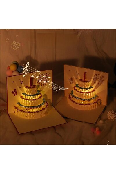 erorex Music And Lighting Design 3D Pop Up Card Greeting Card For Birthday Sturdy And Solid Cardstock Gift
