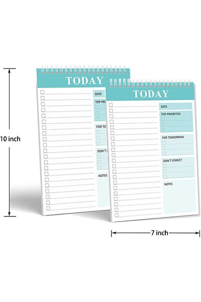 erorex To Do List Notepad 2 Packs Daily Planner Logbook Undated To Do List Planning Pad Checklist Lasting
