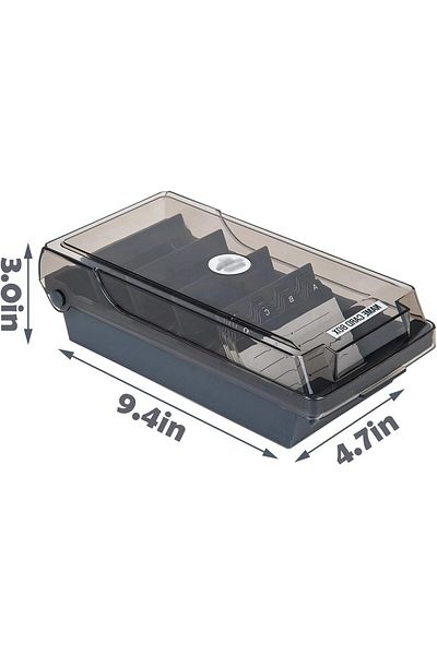 erorex Business Card Holder For Desk Business Card Case Organizer With 4 Dividers And A Z Index Tabs