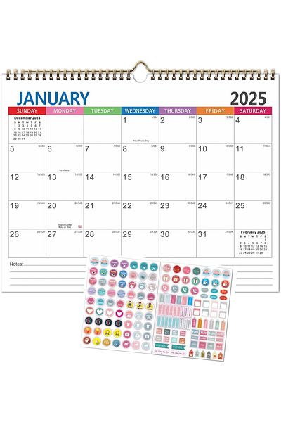 erorex Wall Calendar 2025 Calendar Family Planner A3 14.8 Inch X 11.5 Inch With 18 Month 2025 Calendar
