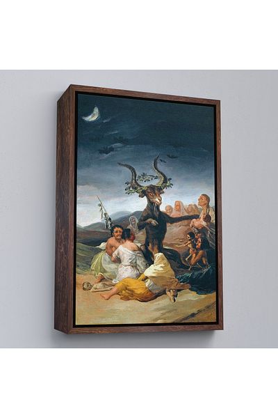 Harita Sepeti Halloween cu cadru alb, Francisco Goya Asamblarea vrăjitorilor Artă Pictură pe pânză