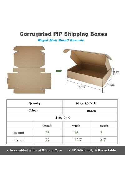 erorex 10 Pieces Corrugated Shipping Boxes Small Parcel Boxes 230X160X50Mm Postal Packaging Boxes For