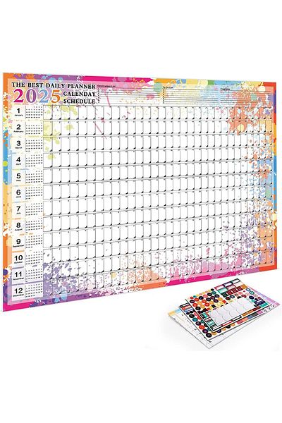 erorex 2025 Calendar Planner Sheet Wall Calendar Yearly Daily Schedule Poster Calendar To Do List Annual