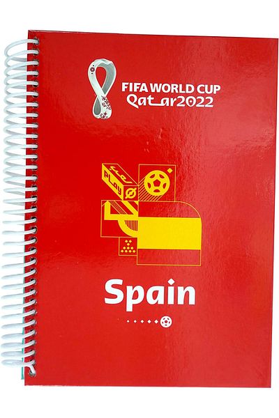 erorex Wc 2022 Country A5 Spiral Notebook 60 Sheets Hard Cover 21.5Cm X 15Cm Spain 12426
