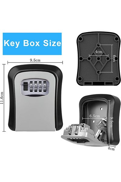 erorex Key Safe Wall Mounted Key Lock Box Outdoor Combination Key Safe Lock Box Waterproof And Security