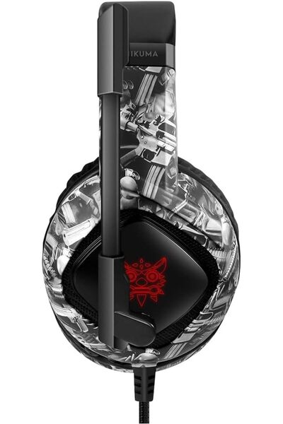 erorex Dual Big Ear Wired Chat Gaming Headset Headphone With Microphone For Sony Playstation 4 Black