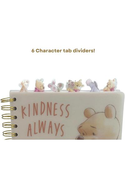 erorex Winnie The Pooh Tab Journal Notebook Spiral Bound 144 Lined Pages 8 X 7 Inches