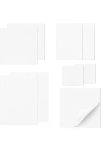 erorex Pack Of 8 Transparent Sticky Notes 400 Sheets Self Stick Clear Notes 4 Sizes Self Adhesive Sticky