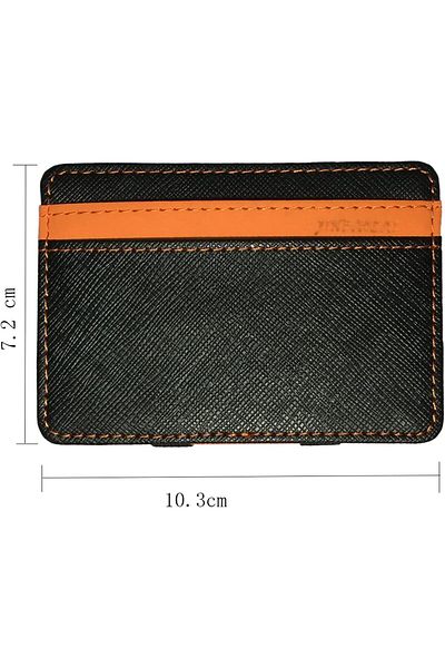 erorex Credit Card Holder Magic Wallet 4 Card Slots Flexible Money Clip Pu Leather Slim Wallets Credit