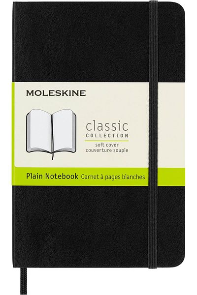 erorex Soft Cover Pocket Plain Notebook Black