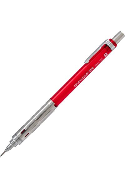 erorex قلم رصاص ميكانيكي من Arts Graphgear 300، خط سميك 0.9 مم، عبوة واحدة، برميل أحمر