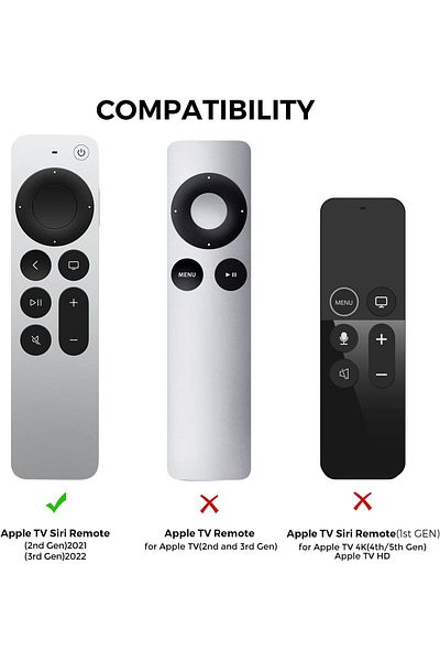 erorex حافظة لجهاز التحكم عن بعد Siri TV 4K 2021 مع حامل Airtag مدمج وغطاء سيليكون شامل