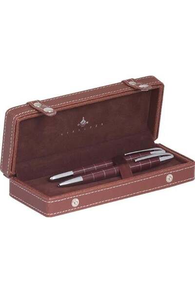 Steelpen Venüs Dolma & Tükenmez Kalem Seti Kahverengi 1713DT