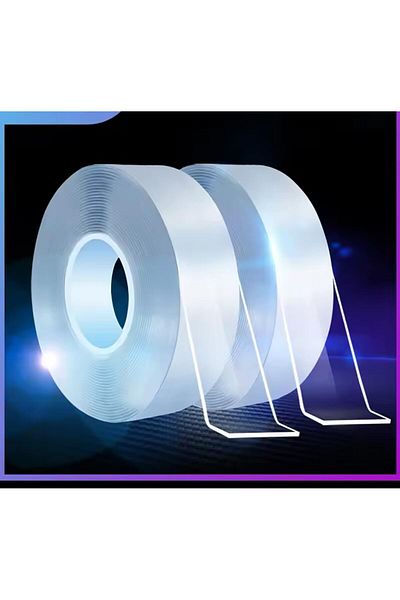 erorex Double Tape Clear 3 Mtere Length 2Mm Width And 3Cm Thickness High Quality