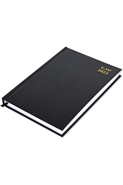 erorex Fis 2023 A5 Diary Vinyl Arabic English Hard Cover Black Fsdi21Ae23Bk
