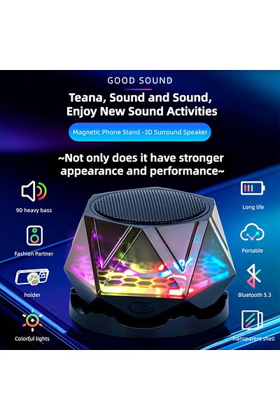 erorex مكبر صوت محمول للسفر من Sunny Life بتصميم صبغ التعادل، مكبر صوت لاسلكي بتقنية البلوتوث، مثالي للشاطئ وحمام السباحة