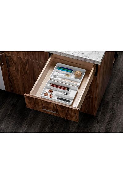 erorex Two Piece Drawer Organizer White Value Collection 12 Compartments Holds Objects With A Variety Of