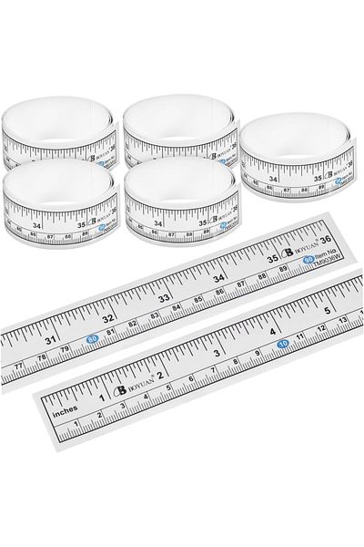 erorex Sticker Tape Measure 6 Pcs Self Adhesive Measuring Tape Workbench Ruler For Workbenches Peel And