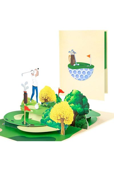 erorex 3D Golf Pop Up Card Golf 3D Pop Up Greeting Card Golf Birthday Card Sports Style Birthday Greeting