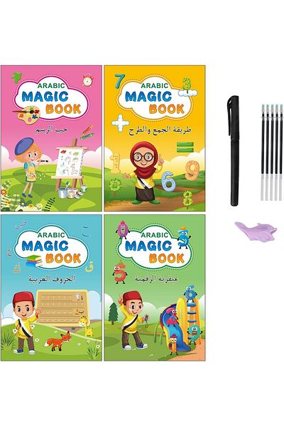 erorex Handwriting Book Magic Calligraphy Practice Book For Kids Reusable Tracing Practice Kit.Includes