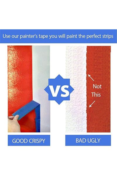 erorex Blue Tape 1 Roll Blue Painters Tape Medium Adhesive Masking Tape Multi Surface Masking Tape Safe