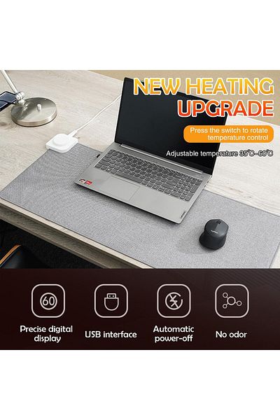 erorex Heated Mouse Pad 80 X 33 Cm Multifunctional Heated Desk Pad 26 Levels Of Adjustment And 4 Hour