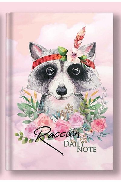 erorex Watercolor Animals A5 Printed Notebook With Elastics