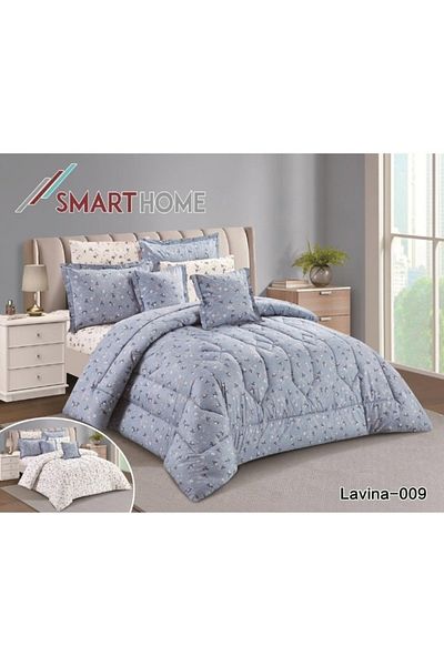 smart home Double-Sided Comforter Set 8-Piece Bedspread 8-Piece Comforter 100% Cotton Comforter Size 250x230 cm