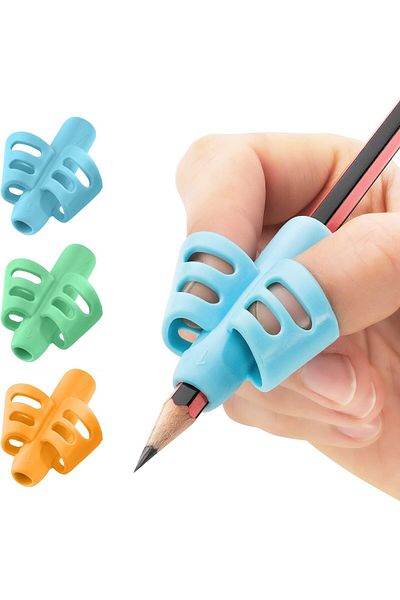 erorex 3 Pack Pencil Grips For Kids Handwriting Perfect Pencil Holders For Kids Home Schooling And