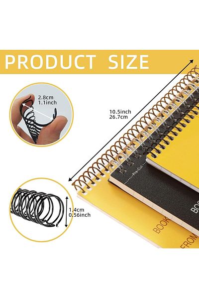erorex Spiral Binding Coils 14.3Mm 3:1 Pitch 100 Pack Assorted Colors Metal For Notebooks Files Documents