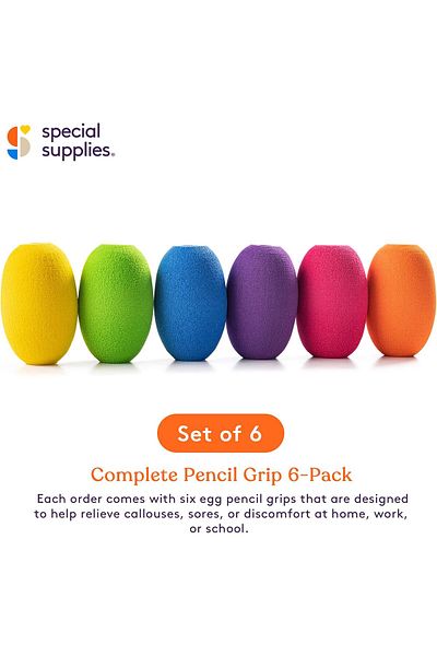erorex Egg Pen Pencil Grips For Kids And Adults Colorful Cushioned Holders For Handwriting Drawing
