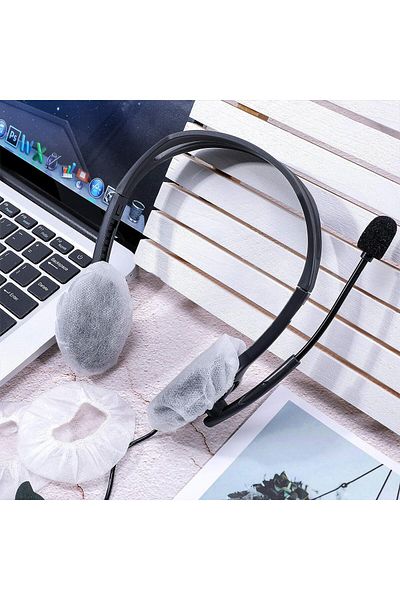 erorex Disposable Headphone Covers Nonwoven Earphone Covers Stretchable Headphone Covers Dust Proof