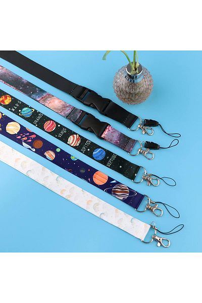 erorex Cool Badge Holder Lanyard For Id Badge Black Lanyard For Keys For Men Women Teens Boys Galaxy