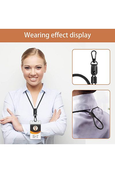 erorex Nalanda 2Pc Braided Neck Lanyard Keychain Strap Micro Fiber Leather Rope Adjustable Length With