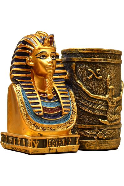 erorex Lily Ancient Egypt Pen Holder Egyptian Pencil Holder King Pharaoh Office Pen Cup Organizer For Desk