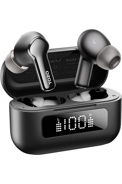 erorex سماعات أذن لاسلكية T12 Compact Ergonomic Edition بتقنية البلوتوث 5.3 مع خاصية إلغاء الضوضاء وإلغاء المكالمات