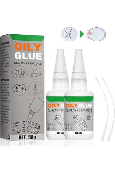 erorex 2Pcs Extra Strong Waterproof Craft Glue Clear Oily Adhesive For Plastic Wood Metal And Ceramics