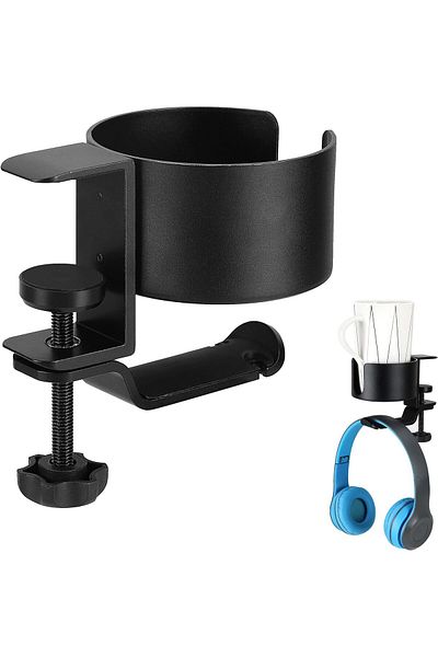 erorex 2Pcs Pc Gaming Headset Headphone Hook Holder Hanger Mount Headphones Stand With Adjustable &