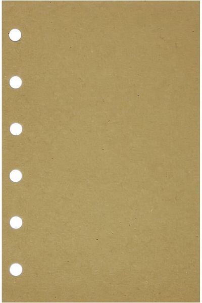 erorex 1 Pack A7 45 Sheets 90 Pages Kraft Loose Leaf Punched Paper Refills Paper For 6 Hole Binder