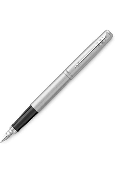 erorex Jotter Fountain Pen Stainless Steel Body Medium Point Blue Ink Includes Gift Box