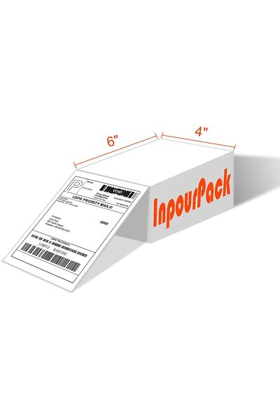 erorex 4 Inch X 6 Inch Fanfold Labels Direct Thermal Labels Shipping Package Labels With Perforated Line