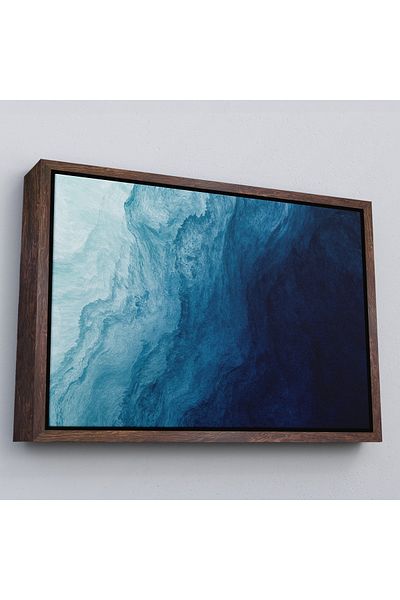 Harita Sepeti Straturi oceanice cu cadru alb, imagine modernă abstractă, pictură pe pânză