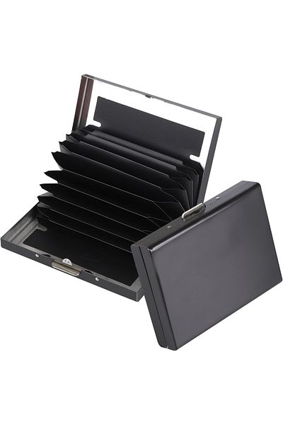 erorex Rfid Credit Card Holder Protector Stainless Steel Credit Card Wallet Metal Credit Card Wallet