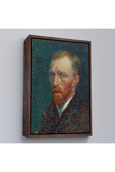 Harita Sepeti Portretul lui Vincent Van Gogh cu cadru alb 1887 Pictură pe pânză