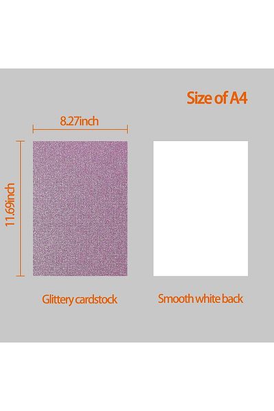 erorex Glitter Cardstock Paper 20 Sheets 20 Colors Premium A4 Cardstock Glitter Construction Paper Colored