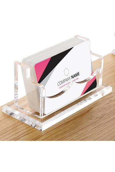 erorex Acrylic Business Card Holder For Desk Horizontal Clear Business Name Card Display Stand Desk