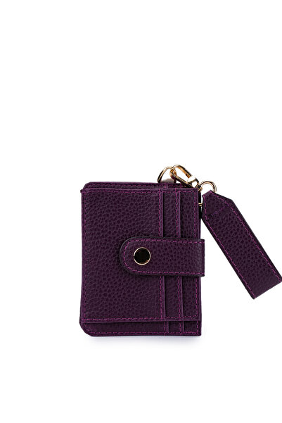 minebag Purple Faux Leather Women's Card Holder Mn100